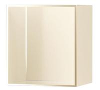 Niche murale de salle de bain niche de douche étanche étagères rectangulaires encastrées rangement mural sur étagère de salle de bain porte-papier toilette mat pour shampoing et savon (jaune 32)