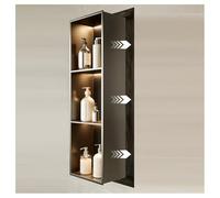 Niche murale en acier inoxydable avec éclairage LED, solution de rangement intégrée pour douche, salle de bain, cuisine et hôtel