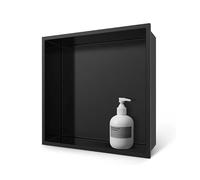 Niche Murale en Acier Inoxydable, Étagère De Douche sans Rebord, Niche De Douche À Carreler, Niche De Salle De Bain avec Étagère Encastrée pour Bouteilles De Savon Et Articles De Toilette, Laiton, No