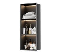 Niche murale encastrée avec bandes lumineuses LED, armoire de douche en acier inoxydable, pas de carrelage nécessaire, organisateur de rangement pour salle de bain, cuisine, salon, chambre à coucher