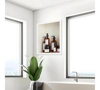 Niche Murale encastrée en Acier Inoxydable, soudée sans Joint Apparent, pour Le Rangement dans la Salle de Bain et Le Salon, sans carrelage nécessaire.