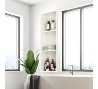 Niche murale encastrée en acier inoxydable, soudée sans soudure pour salle de bain et salon, pas besoin de carrelage