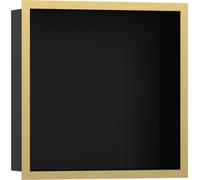 Hansgrohe Niche murale XtraStoris 56098990 30x30x10 cm cadre design noir mat optique en or poli