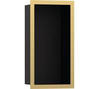 Hansgrohe Niche murale XtraStoris 56095990 – 30×15×10 cm, cadre design, noir mat, optique or poli