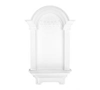 Niche murale partie supérieure | polyuréthane antichoc pré-apprêté | arc en plein cintre | décoration de jardin | stuc | blanc | PU | Hexim Perfect | K6010