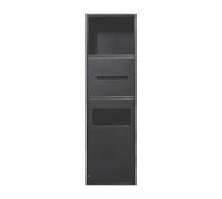 Niche murale pour salle de bain Niche de douche en acier inoxydable avec étagère encastrée Organisateur de salle de bain pour un rangement élégant Douches faciles d'accès (Black,20x70x13.5cm)