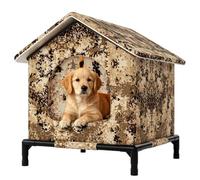 Niche pliable isolée pour chat | Tente extérieure au-dessus du sol pour chaton pour terrasse, balcon, coin de rue, jardin, zone résidentielle, garage, parc