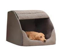 Niche pliable pour chien - Lit extra large pour chien - Lit chaud et confortable - Calmant et anti-anxiété - Avec fond antidérapant - 75 x 55 x 50 cm