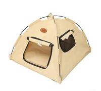 Niche portable avec rideaux amovibles pour un rangement facile et une respirabilité pour petits animaux de compagnie (M)