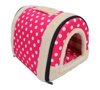 Niche Portative en Tissu Chaud pour Animal Domestique, Poignée d'hiver, Lit de Mariage d'hiver Confortable, Semi-fermé pour Maison de Chat, Villa, Fabrication de Poupées