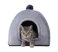 Niche pour animal domestique 2 en 1, lit portable en forme de grotte chaude et élastique en mousse pour chats et petits chiens, coussin en microfibre douce pour chat, sac de couchage, niche pour chat,