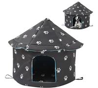 Niche pour animaux - Maison pour chat d'extérieur pour l'hiver - Maison chaude et résistante aux intempéries pour l'hiver - Maison isolée pour l'extérieur - Maison pour chat par temps froid pour