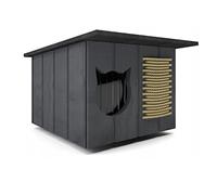 Niche pour chat 56 x 47 cm - Niche pour chat - Niche d'extérieur pour l'extérieur - Résistant à l'hiver - Cachette en bois isolée - Sécurité et confort