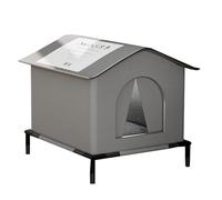 Niche pour chat à l'extérieur - Matériau en bois imperméable, abri thermique confortable, tanière extérieure isolée, balcon garage patio maison pour animaux, maison résistante aux intempéries, abri