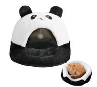 Niche pour Chat avec Couverture Amovible | Housse Extérieure Amovible avec Un Design Panda - Lit Cachette pour Chat,pour Maison Hiver Sommeil Chevet Intérieur Extérieur Petits Animaux
