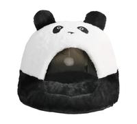 Niche pour Chat avec Couverture Amovible | Housse Extérieure Amovible avec Un Design Panda,Lit Cachette pour Chat,pour Chien et Petits Animaux Lit d'hiver Intérieur Extérieur Confortable au Sol