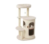 Niche pour chat avec griffoir en sisal, centre de jeu interactif, cadre d'escalade moderne pour chats d'intérieur