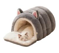 Niche pour chat | Cachette de couchage chaude d'hiver pliable pour chat - Pour une utilisation en intérieur comme chambre à coucher, balcon, appartement et