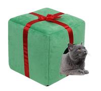 Niche pour chat de Noël - Niche relaxante pour chat, coffret cadeau de Noël Artoon | Niche pour animaux de compagnie douce et couverture avec coussin lavable amovible, niche pour animaux de compagnie
