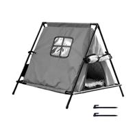 Niche pour chat d'extérieur - Coupe-vent - Avec rabat de porte - Niche triangulaire pour la extérieure - Pour de rue, terrasses, balcons, jardins, parcs, zones résidentielles, garages et