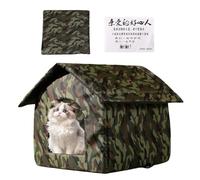 Niche pour chat d'extérieur - Refuge pliable portable, à grotte imperméable et résistant à l'immeuble durable | Abri sûr résistant aux intempéries pour cour, balcon, gia