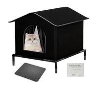 Niche pour chat d'extérieur résistante aux intempéries - Nid étanche - 12,99 x 12 cm - Avec base surélevée - Résistant aux intempéries - Pour chatons, poules, lapins, animaux en hiver pour l'extérieur