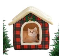 Niche pour Chat d'intérieur - Confortable et Doux, lit pour Chat Lavable en Forme de tanière, pour Bien-être Hivernal, Relaxation, Routine, Confort, Sommeil intérieur Quotidien, Confort