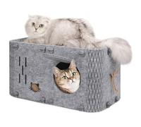 Niche pour chat d'intérieur - Niche pour chats multiples et grands chats jusqu'à 10 kg - Résistante aux rayures