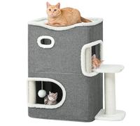 Niche pour Chat d'intérieur Pliable pour Grands Chats avec Surface à gratter pour étagère, Maison pour Chat, Cave, lit pour Chat, Grotte pour Chat, Niche pour Chat