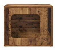 vidaXL Maison pour Chat Bois Ancien 51 x 30 x 42 cm Bois d'ingénierie, Maison Moderne pour Chat, Habitat rectangulaire pour félin, mobilier intérieur pour Animaux, Retraite Minimaliste