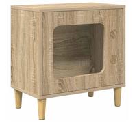 Niche pour chat en bois - vidaXL - Sonoma - 51x30x52 cm - Bois d'ingénierie - Durable - Pour usage intérieur
