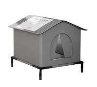 Niche pour chat errant - Couche d'isolation thermique - Housse résistante aux intempéries - Ouverture d'entrée surélevée - Pour extérieur, balcon, garage, cour, jardin, parc - Protection contre le