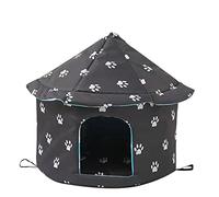 Niche pour Chat Exterieur Isole?e Hiver - Chenil pour Chien Exterieur | Chauffante pour Chien Isolée Grotte Abri Chat Exterieur Petit Abri Chat Exterieur Hiver Etanche pour Chats et Chiens Errants