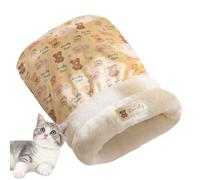 Niche pour chat, lit confortable pour chat, grotte douillette chaude et lavable pour chats, chiots, petits animaux, sommeil d'hiver, automne et intérieur