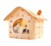 Niche pour chat - Lit en peluche pour chat - Design nid d'ange | Isolé doux et confortable - Niche d'hiver chaude pour chats et petits chiens - Pour une utilisation en intérieur dans la chambre et le