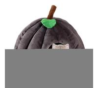 Niche pour chat, lit pour chats d'Halloween - Lit grotte pour petits chiens en forme de citrouille, lit doux pour tente pour animaux de compagnie, lit confortable pour l'intérieur, chiens
