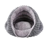 Niche pour Chat,Niche Amovible pour Chat D'Intérieur - Maison Chauffante Anti-Dérapant avec Tunnel pour Dormir Maison Voyage Hiver Extérieur Balcon Chambre