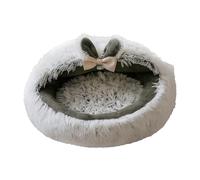 Niche pour chat, nid couvert pour chien, petit sac de couchage doux et antidérapant, maison d'hiver pour chiots, petits chiens, chatons, pour l'intérieur et l'extérieur, balcon, chambre à coucher
