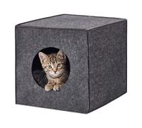 Niche pour chat, panier, maison, lit douillet, pour étagères, en feutre, pliable