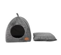 Niche pour Chat Portable Lit de Maison pour Chat Lit de Couchage Triangle Grotte pour Chaton Chats Lits Chauds pour Animaux Compagnie Abri intérieur pour Petits Animaux Nid Confortable et Con