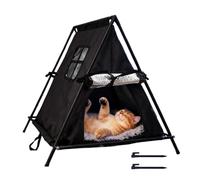 Niche pour chat pour une utilisation en extérieur | Pour animaux par temps froid | Abri triangulaire pour chats pour l'extérieur | Pour garage, grange, terrasse, balcon, jardin, parc, zone résidente