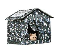 Niche pour chat résistante aux intempéries, lit pour chat en plein air | Maison de chat design fermé, confortable lit pour chat respirant et anti-pluie, pour intérieur et extérieur