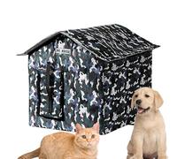 Niche pour chat résistante aux intempéries, maison pour chat en plein air - Lit pour chat amovible - Lit coussin pour chat pour garages, vérandas, balcons, arrière-cours, quartiers