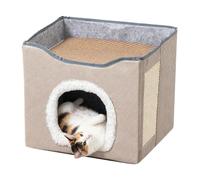 Niche pour chat, respirante et semi-fermée | Lits pour chats d'appartement | Pour les petits bébés de taille moyenne et grande taille ainsi que pour le jardin, la cour, la grange, le balcon