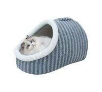 Niche pour chat - Taille moyenne et grande - Maison chaude pour chaton - Lavable en forme de pantoufle pour animaux domestiques d'intérieur