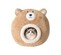 Niche pour chat | Tente douce lavable confortable en forme d'ours | Pour petit, moyen et grand, , chiot, intérieur, hiver, temps froid