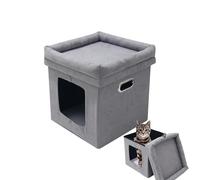 Niche pour chats, cachette pliable pour chats - Seau pour chats et chats - Tours résistantes amovibles de la maison du lit du chat d'eau pour le grand chat