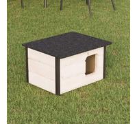 Niche pour chats Cave à chats en bois isolée pour l'extérieur 9503