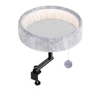 Niche pour chats de bureau | Rotation réglable à 360 degrés douce | Niche pour chats d'intérieur fixée au bureau - Pour appartement vie étude salle à manger sommeil repos