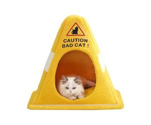 Niche pour Chats en Forme de tanière | Lits pour Chats d'intérieur avec antidérapant | Tente de tanière Douce en Peluche pour l'intérieur de la Maison - pour Sol intérieur Appartement Chambre à